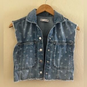 Girls ZARA Demin Vest sz 8-9